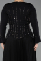 Robe de Soirée Grande Taille Longue Noir ABU5849