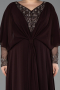 Robe de Soirée Grande Taille Longue Mousseline Brun ABU5850
