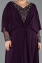 Robe de Soirée Grande Taille Longue Mousseline Violet ABU5850