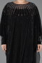 Robe de Soirée Grande Taille Longue Noir ABU5851