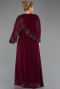 Robe De Soirée Grande Taille Longue Mousseline Prune ABU5852