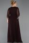 Robe de Soirée Grande Taille Longue Mousseline Brun ABU5853