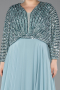 Robe Grande Taille Longue Mousseline Menthe ABU5859