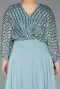 Robe Grande Taille Longue Mousseline Menthe ABU5859