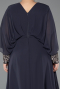 Robe Grande Taille Longue Mousseline Anthracite ABU5860