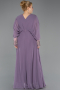 Robe Grande Taille Longue Mousseline Lilas ABU5860