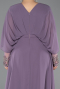 Robe Grande Taille Longue Mousseline Lilas ABU5860