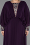 Robe Grande Taille Longue Mousseline Prune ABU5860