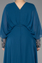 Robe Grande Taille Longue Mousseline Vert Pétrole ABU5860