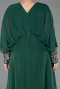 Robe Grande Taille Longue Mousseline Émeraude ABU5860