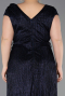 Robe De Soirée Grande Taille Longue Bleu Marine ABU5836
