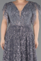 Robe De Fiançailles Grande Taille Longue Anthracite ABU5872