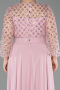 Robe De Soirée Grande Taille Longue Mousseline Poudre ABU5875