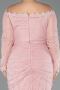 Robe De Soirée Grande Taille Longue Dantelle Poudre ABU5880