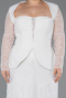 Robe de Soirée Grande Taille Longue Dantelle Blanc ABU5881