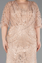 Robe De Soirée Grande Taille Longue Perlé Or ABU5800
