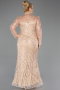 Robe De Soirée Grande Taille Perlé Longue Or ABU5643