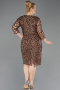 Robe De Invitation Grande Taille Midi Squameuse Cuivre ABK2546