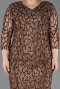 Robe De Invitation Grande Taille Midi Squameuse Cuivre ABK2546