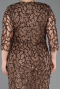 Robe De Invitation Grande Taille Midi Squameuse Cuivre ABK2546
