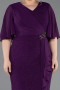 Robe De Soirée Grande Taille Midi Violet ABK1826
