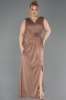 Robe de Soirée Grande Taille Longue Cappuccino ABU5838