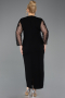Robe de Soirée Grande Taille Midi Noir ABK2418