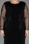 Robe de Soirée Grande Taille Midi Noir ABK2418