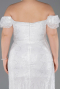 Robe de Soirée Grande Taille Longue Dantelle Blanc ABU5729