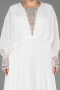 Robe Grande Taille Longue Mousseline Blanc ABU5860