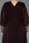 Robe Grande Taille Longue Mousseline Brun ABU5860