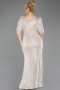 Robe Grande Taille Squameuse Longue Beige ABU3258