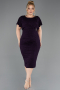 Robe De Soirée Grande Taille Midi Violet ABK2535