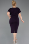 Robe De Soirée Grande Taille Midi Violet ABK2535