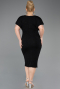 Robe De Soirée Grande Taille Midi Noir ABK2535
