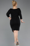 Robe De Invitation Grande Taille Courte Noir ABK2537