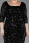 Robe De Invitation Grande Taille Midi Noir ABK2540