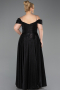 Robe de Soirée Grande Taille Longue Noir ABU5716