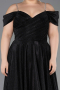Robe de Soirée Grande Taille Longue Noir ABU5716