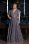 Robe De Fiançailles Grande Taille Longue Anthracite ABU5872