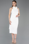 Robe de Cérémonie Midi Blanc ABK2551
