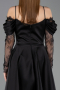 Robe de Cérémonie Midi Satin Noir ABK2552
