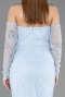 Robe de Cérémonie Midi Dantelle Bleu clair ABK2558