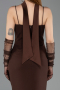 Robe de Cérémonie Midi Brun ABK2559