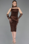 Robe de Cérémonie Midi Brun ABK2559