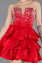 Robe De Soirée Courte Rouge ABK2560