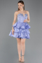 Robe De Soirée Courte Lilas ABK2560
