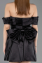 Robe de Cérémonie Mini Satin Noir ABK2562