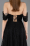 Robe de Soirée Longue Dantelle Noir ABU5867