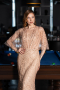 Robe de Soirée Longue Perlé Or ABU5798